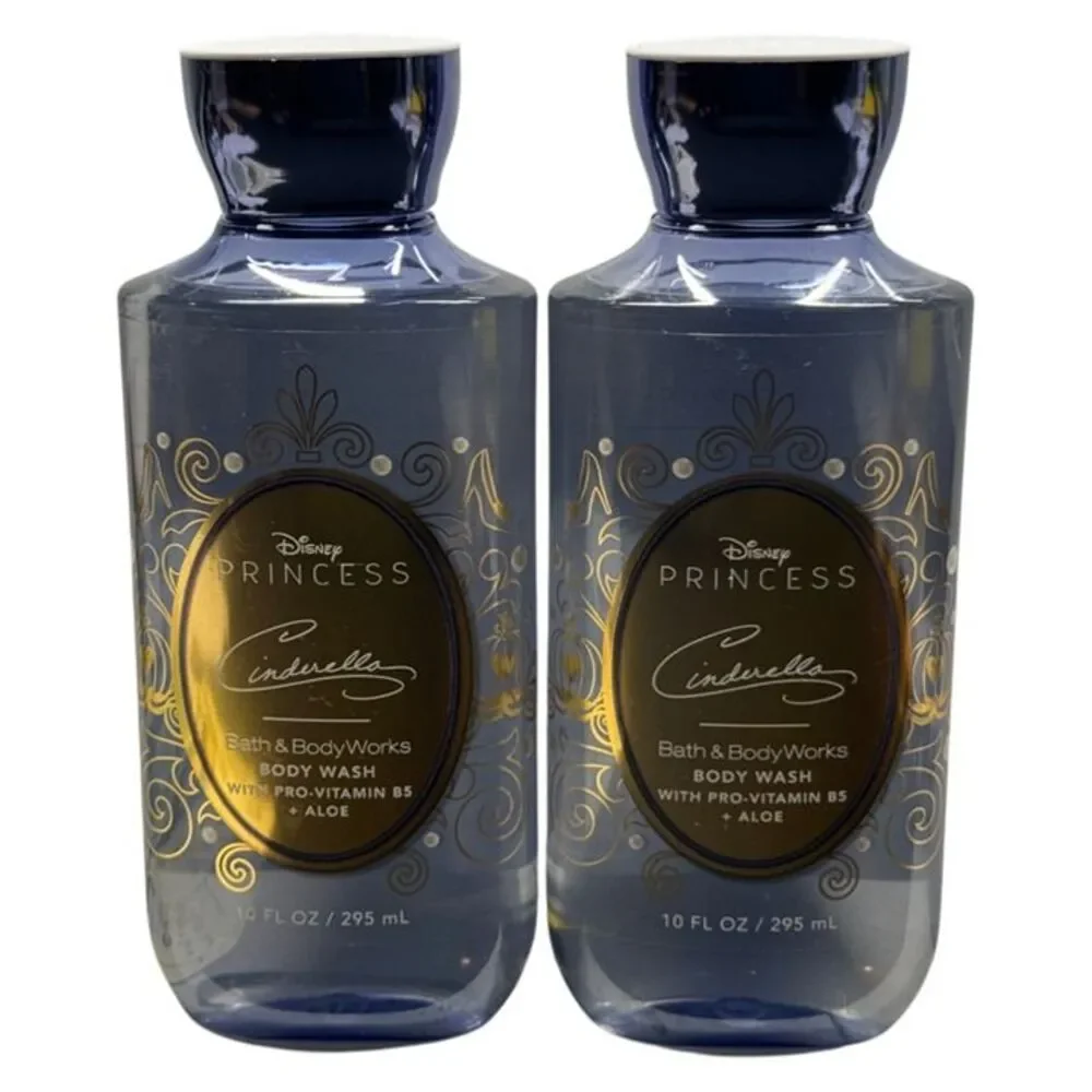 Bath Body Works Disney Cinderella Body Wash 10oz Pro Vitamin B5 Aloe 2 Pack